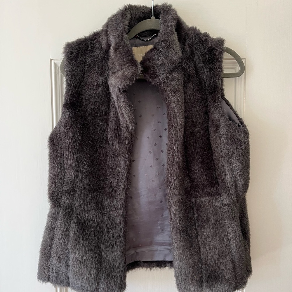 Banana Republic Fur Vest in excellent condition.